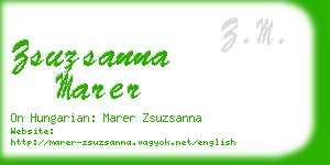 zsuzsanna marer business card